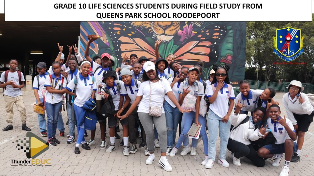 GRADE 10 LIFE SCIENCES STUDENTS DURING FIELD STUDY FROM queenspark school roodepoort