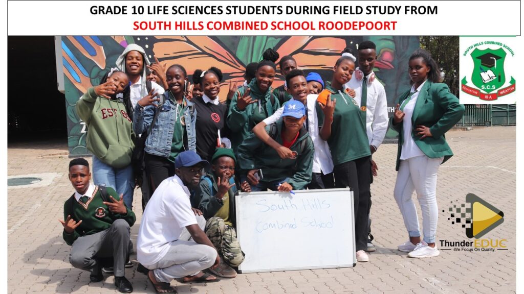 GRADE 10 LIFE SCIENCES STUDENTS DURING FIELD STUDY -SOUTH HILLS COMBINED SCHOOL-roodepoort